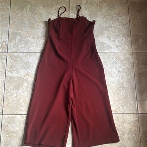 Forever 21 Maroon Jumpsuit
